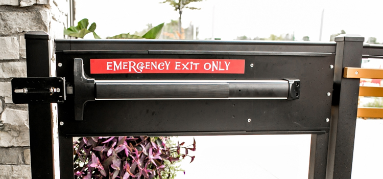 emergency push bar installation in Soledad